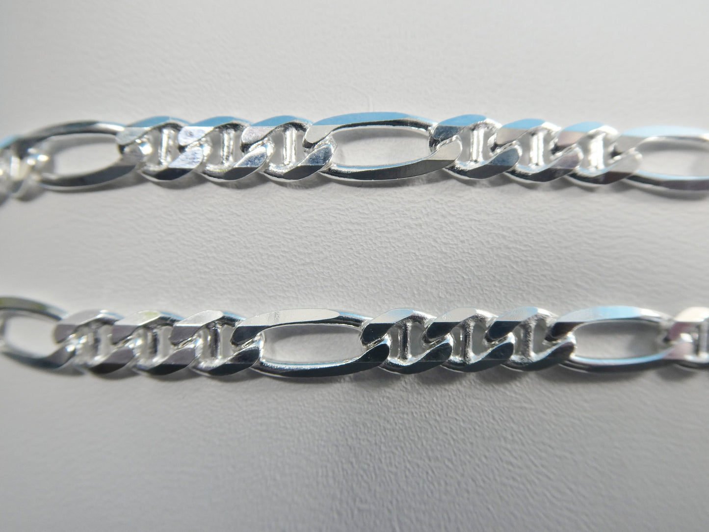 new style real 925 sterling silver 4.6MM Italian figaro / mariner solid chain lobster lock clasp