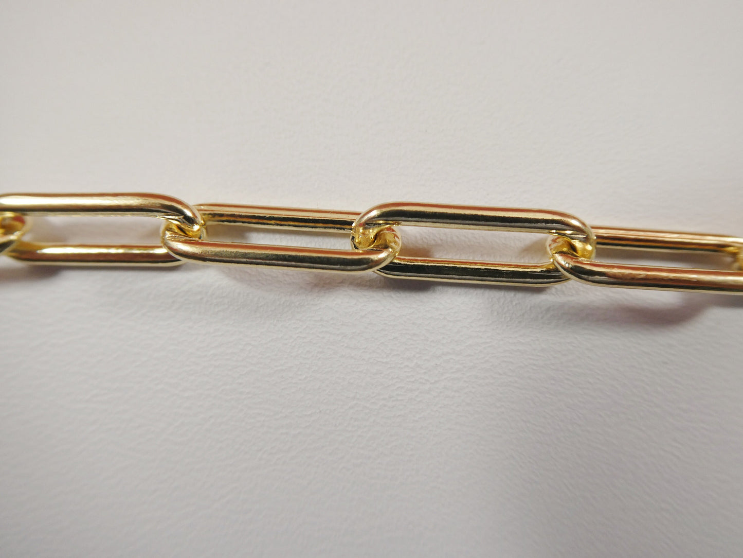 7.5 / 10 inch 14k gold filled paper clip chain ladies bracelet