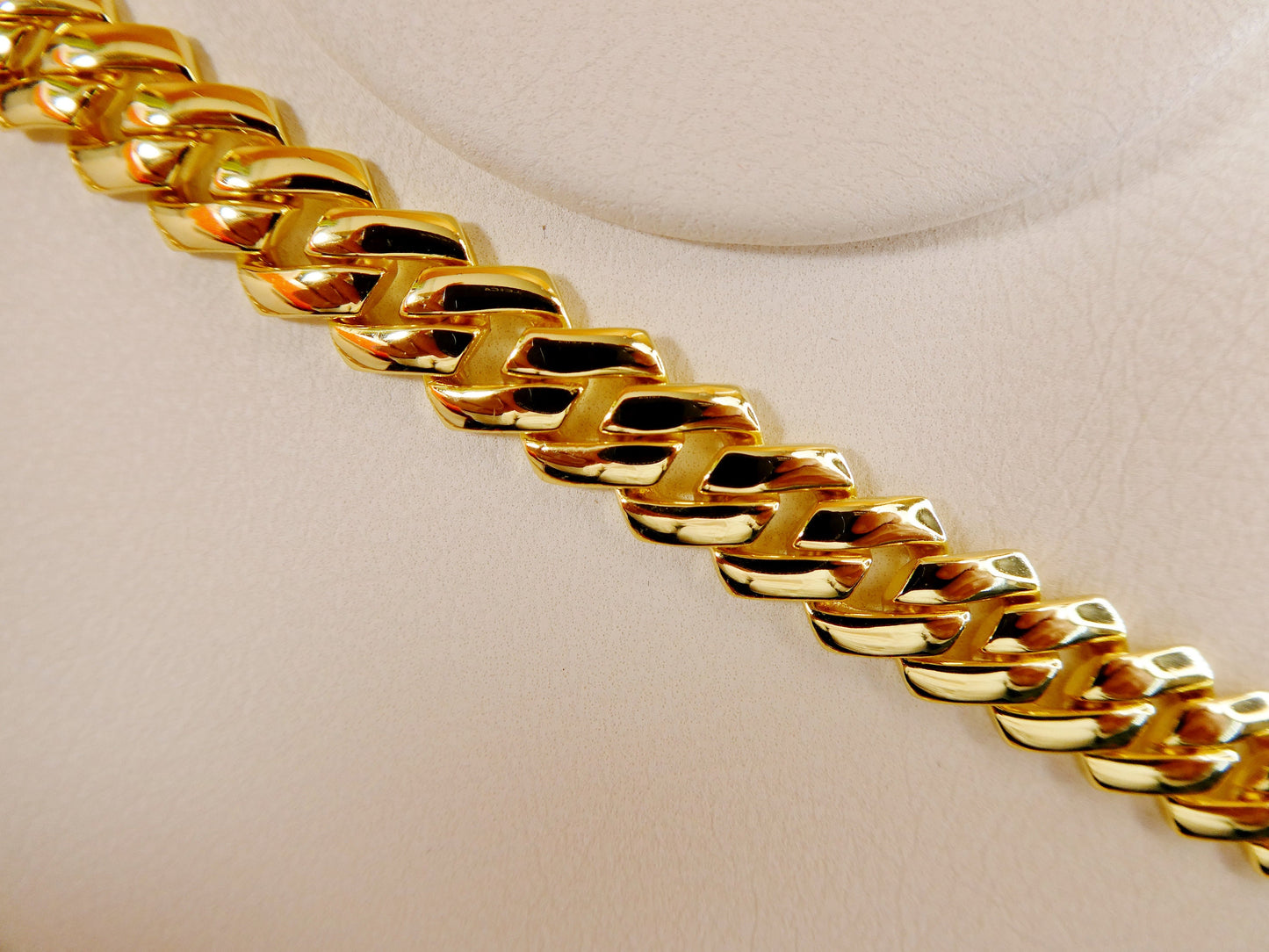 7 inch 14k yellow gold color Monaco bracelet over real solid 925 sterling silver