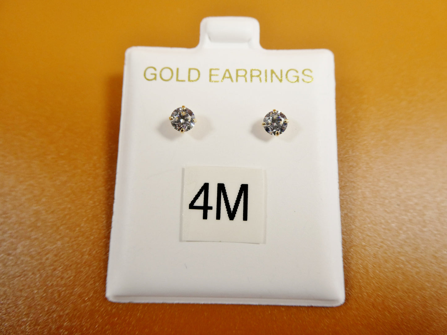 10k real solid yellow gold stud push back basket earring