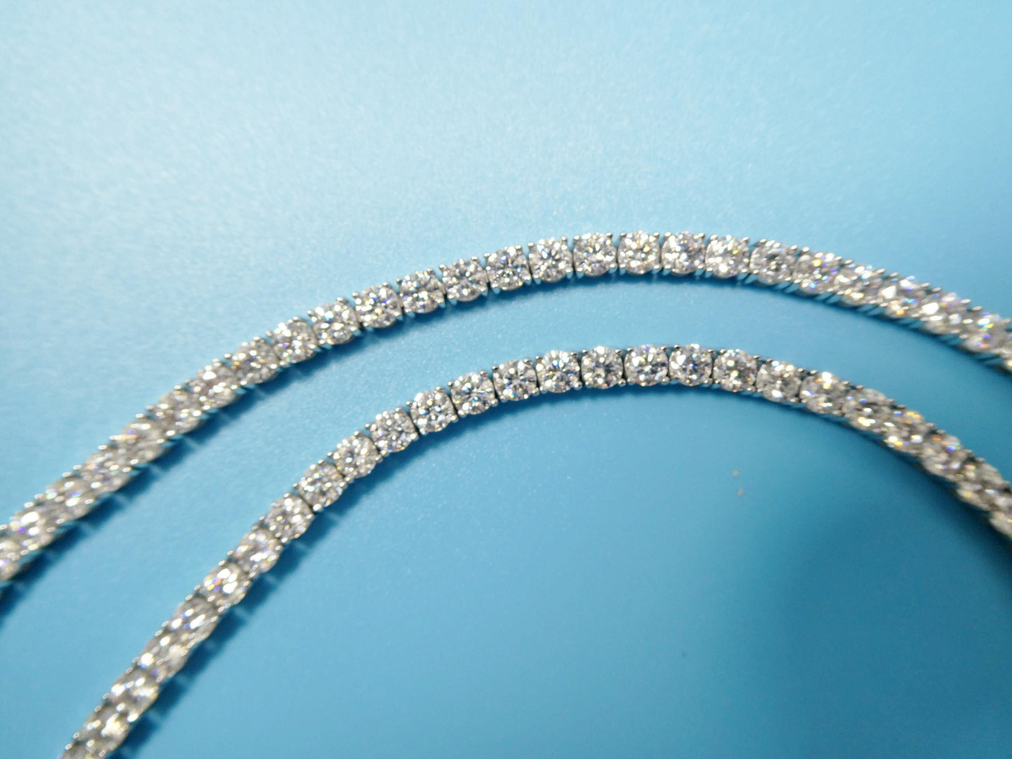 real 925 sterling silver 4mm moissanite tennis bracelet/necklace