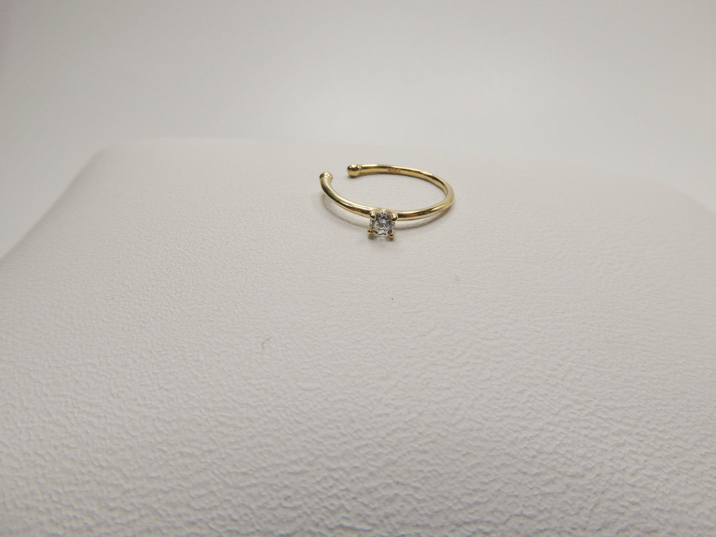14k real solid yellow gold cartilage nose ring body ring piercing