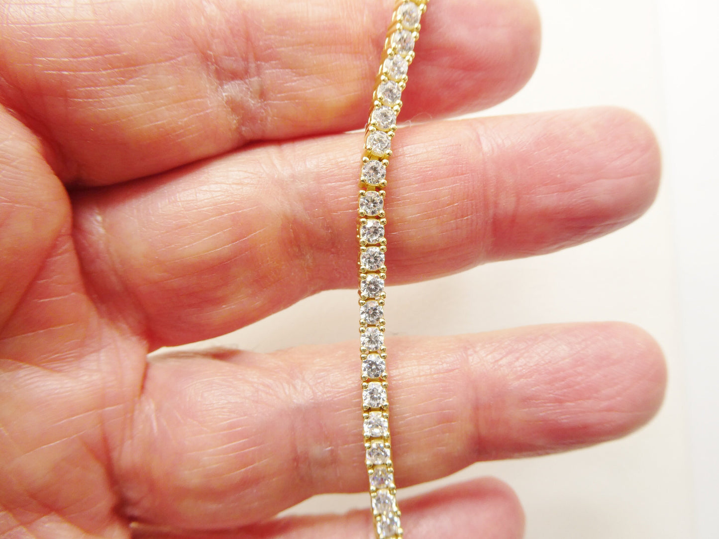 real 925 sterling silver 2.5MM 6 INCH tennis bracelet