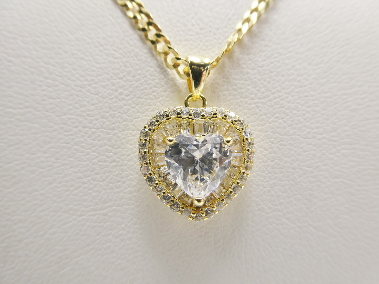 real 925 sterling silver sparking heart chain and pendent heart