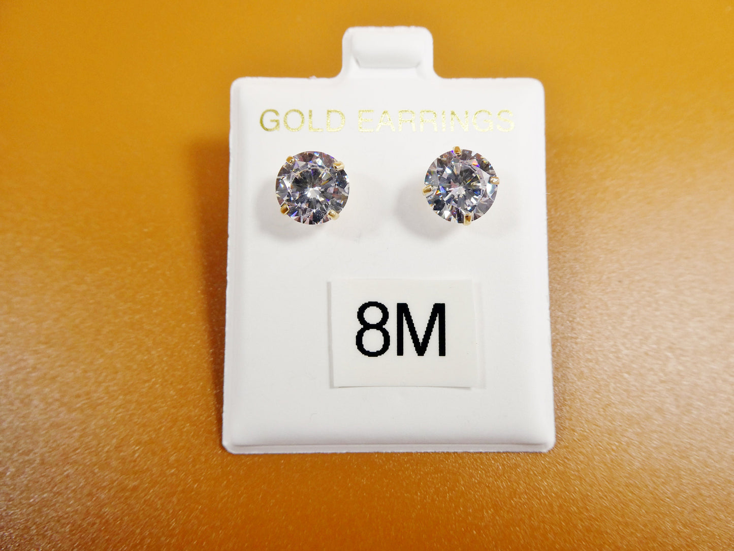 10k real solid yellow gold stud push back basket earring