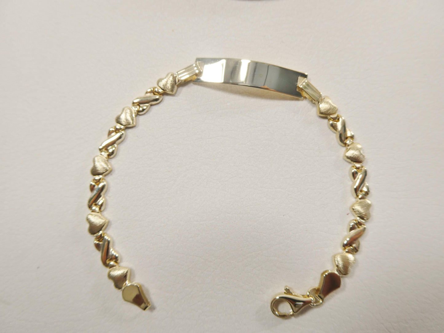 10k real solid yellow gold 6 inch baby id bracelet