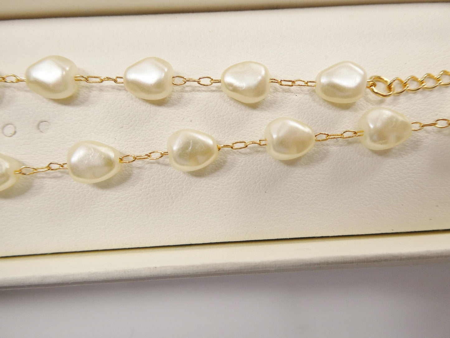 10 inch 14k gold filled pearl ladies anklet bracelet