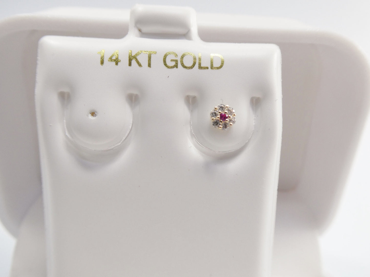 14k real solid yellow gold twist small flower nose stud ring