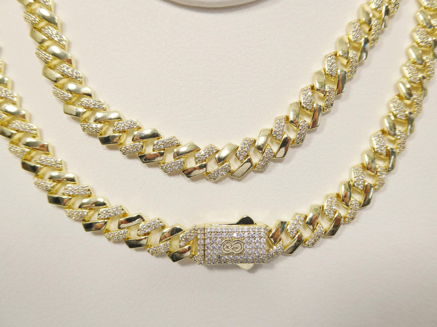 monaco cuban necklace 14k gold filled 9mm