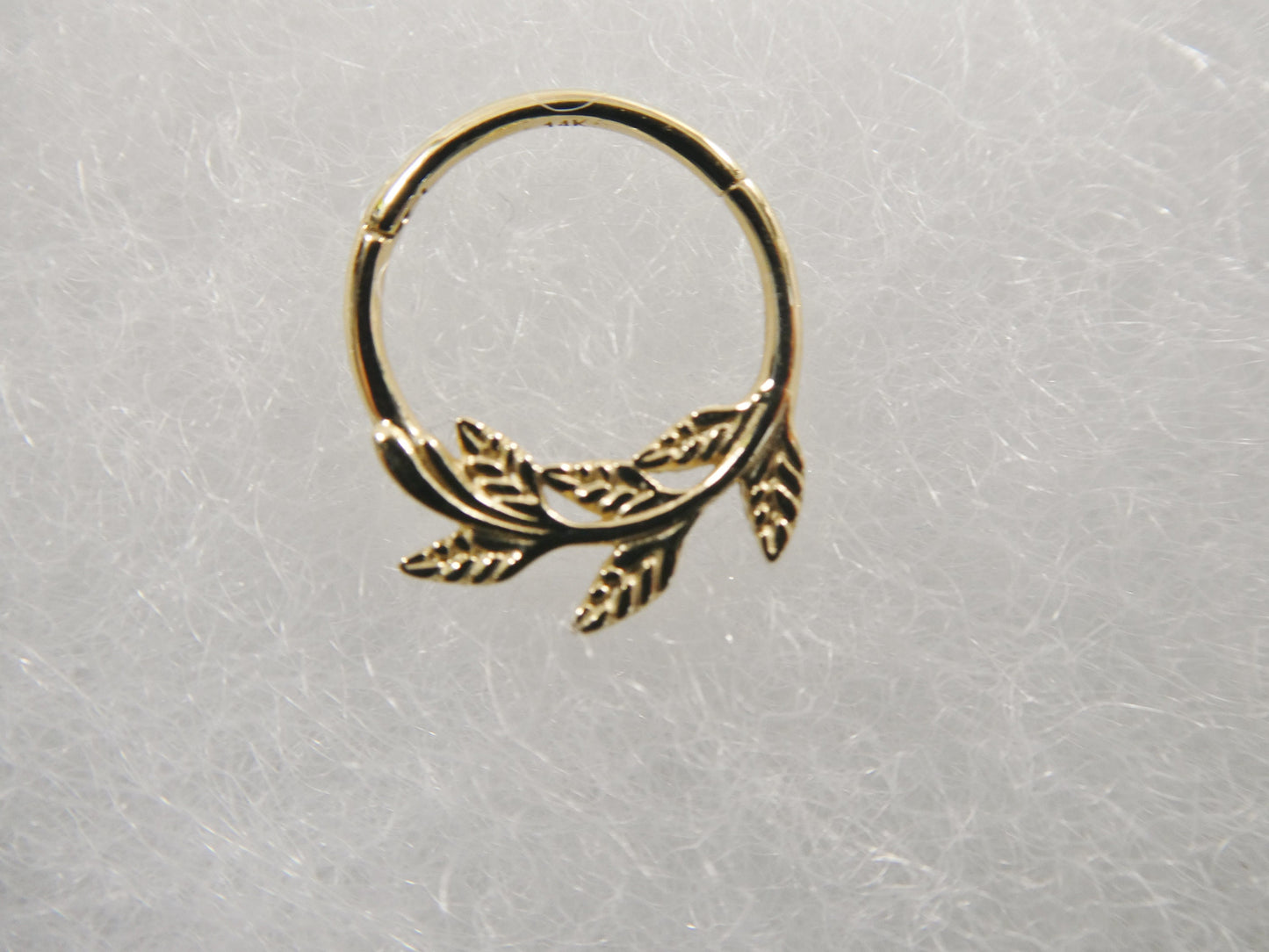 14k real solid yellow gold cartilage daith septum body ring piercing