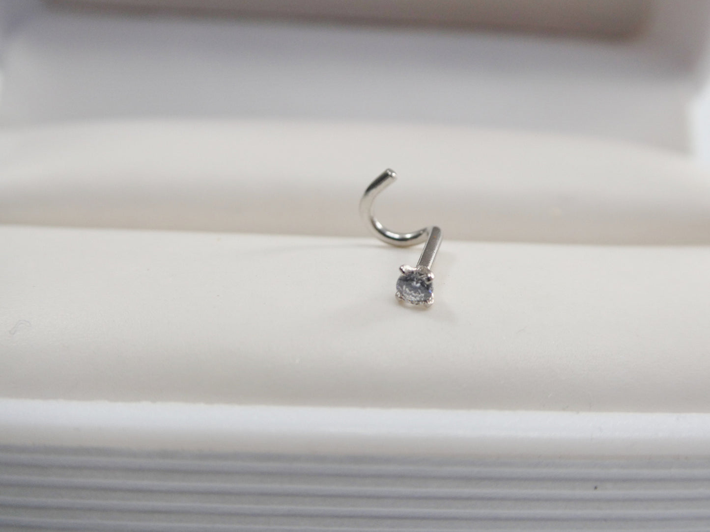14k real solid yellow gold 2mm twist nose ring