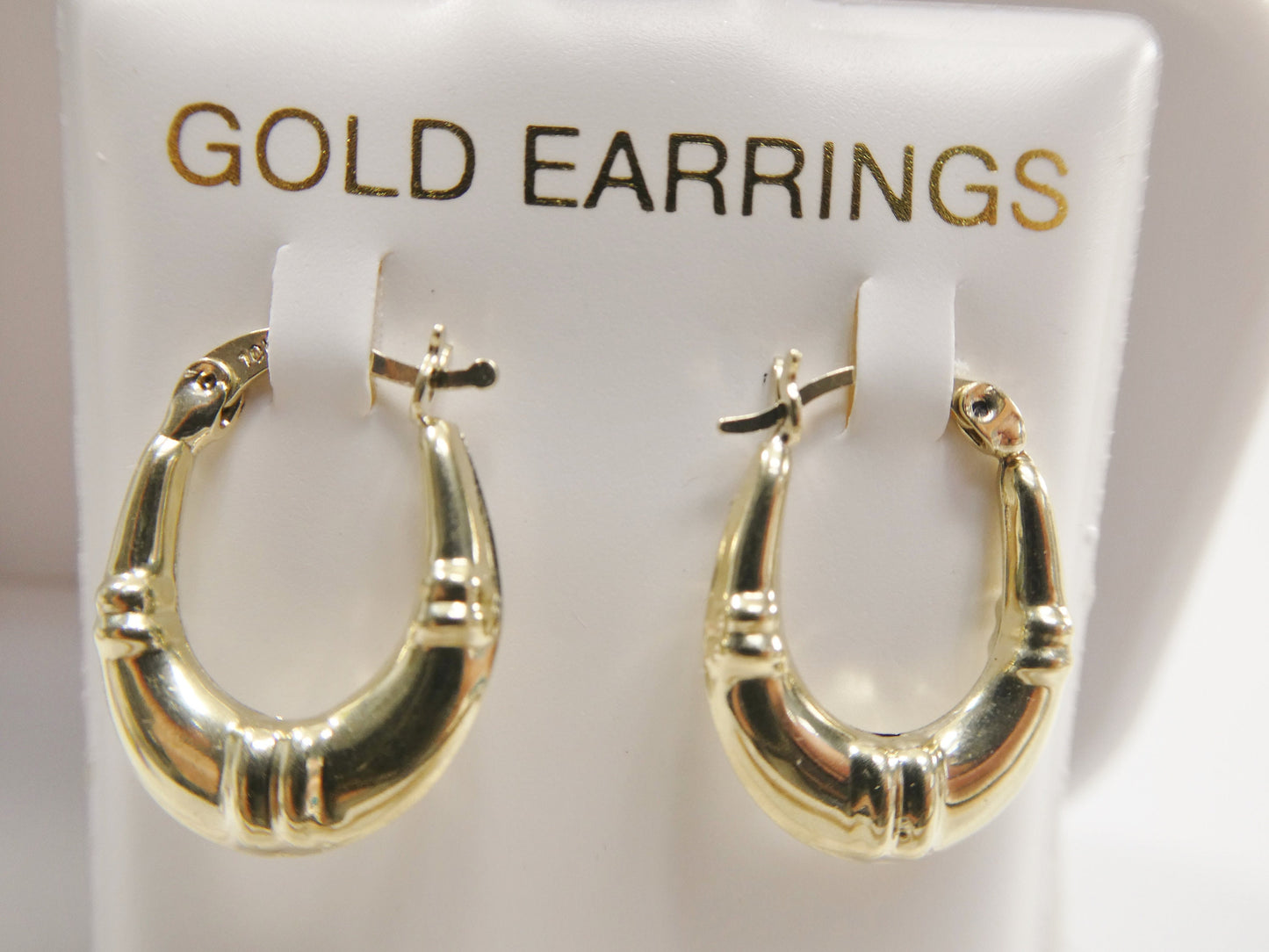 10k real solid yellow gold 12.7MM classic design baby hoop earrings