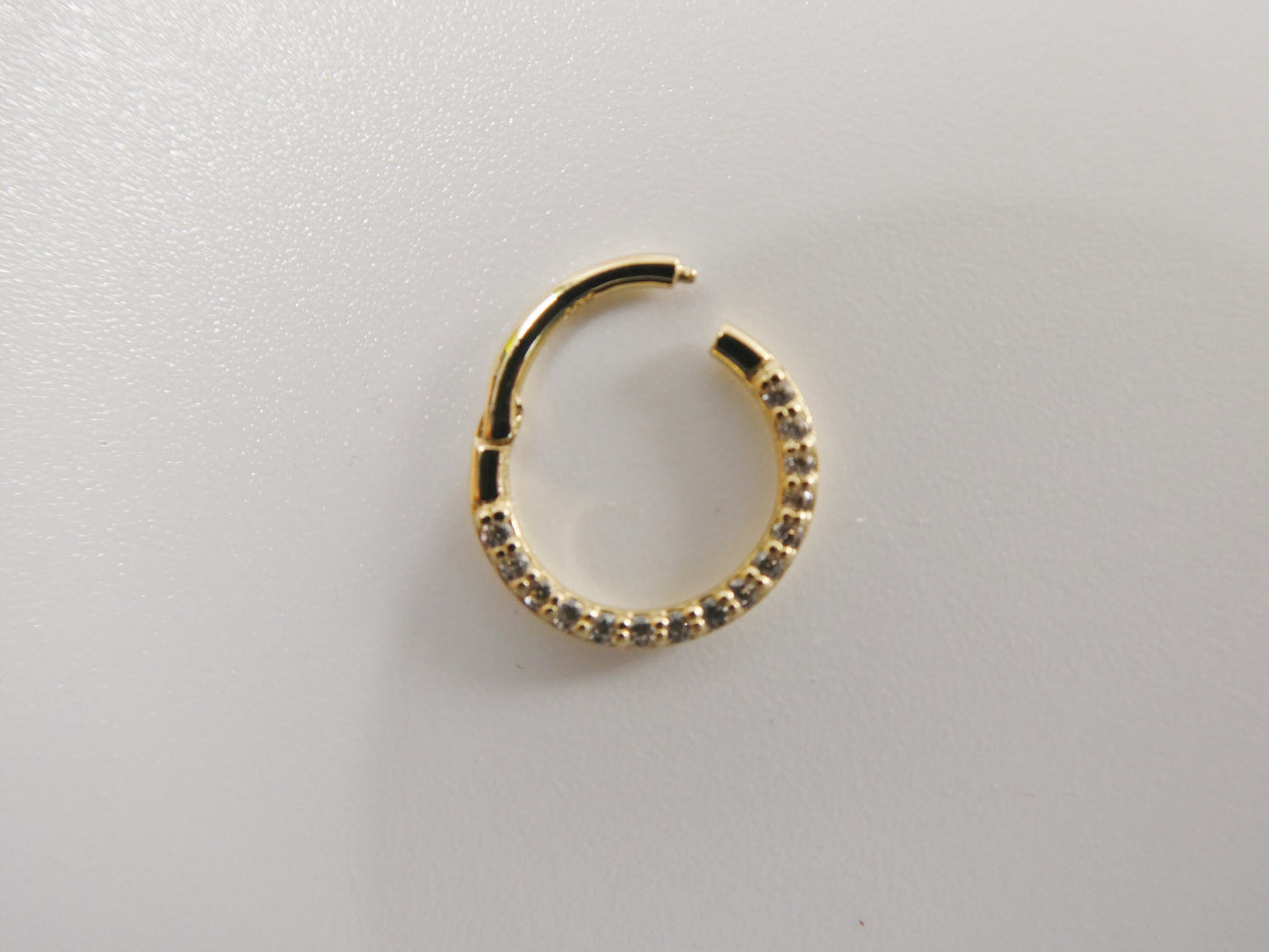 14k real solid yellow gold cartilage daith septum body ring piercing