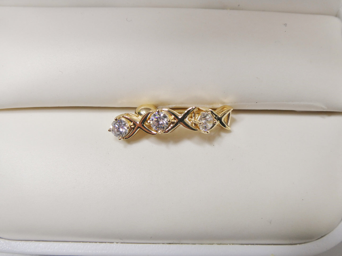 14k real solid yellow gold xoxo belly button dangle ring piercing
