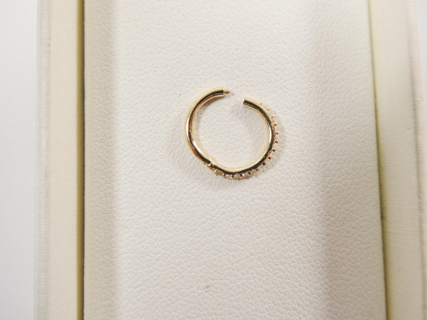 14k real solid yellow gold hoop earring cartilage daith ring piercing