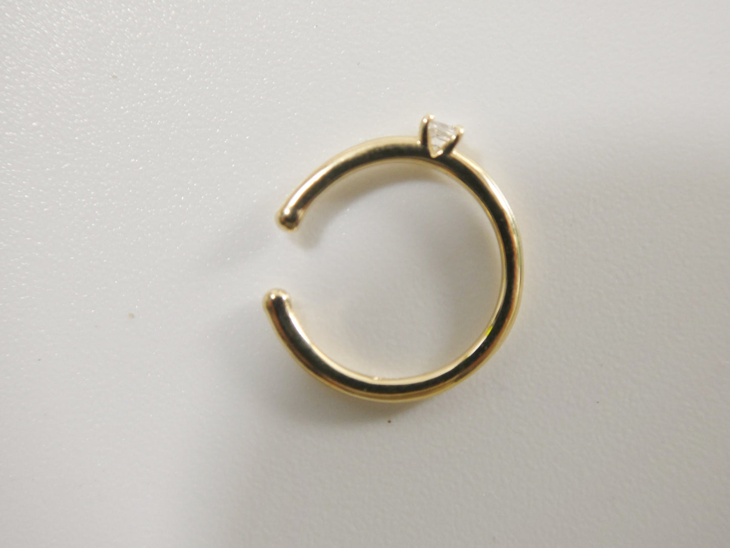14k real solid yellow gold cartilage nose ring body ring piercing