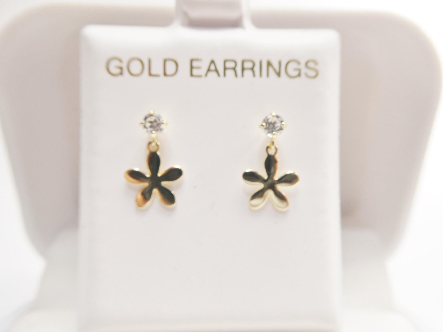 real 10k solid yellow gold design push post earrings