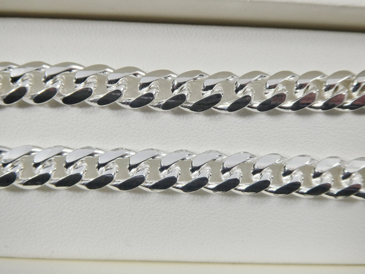7mm real Miami link solid 925 sterling silver men bracelet safety box lock