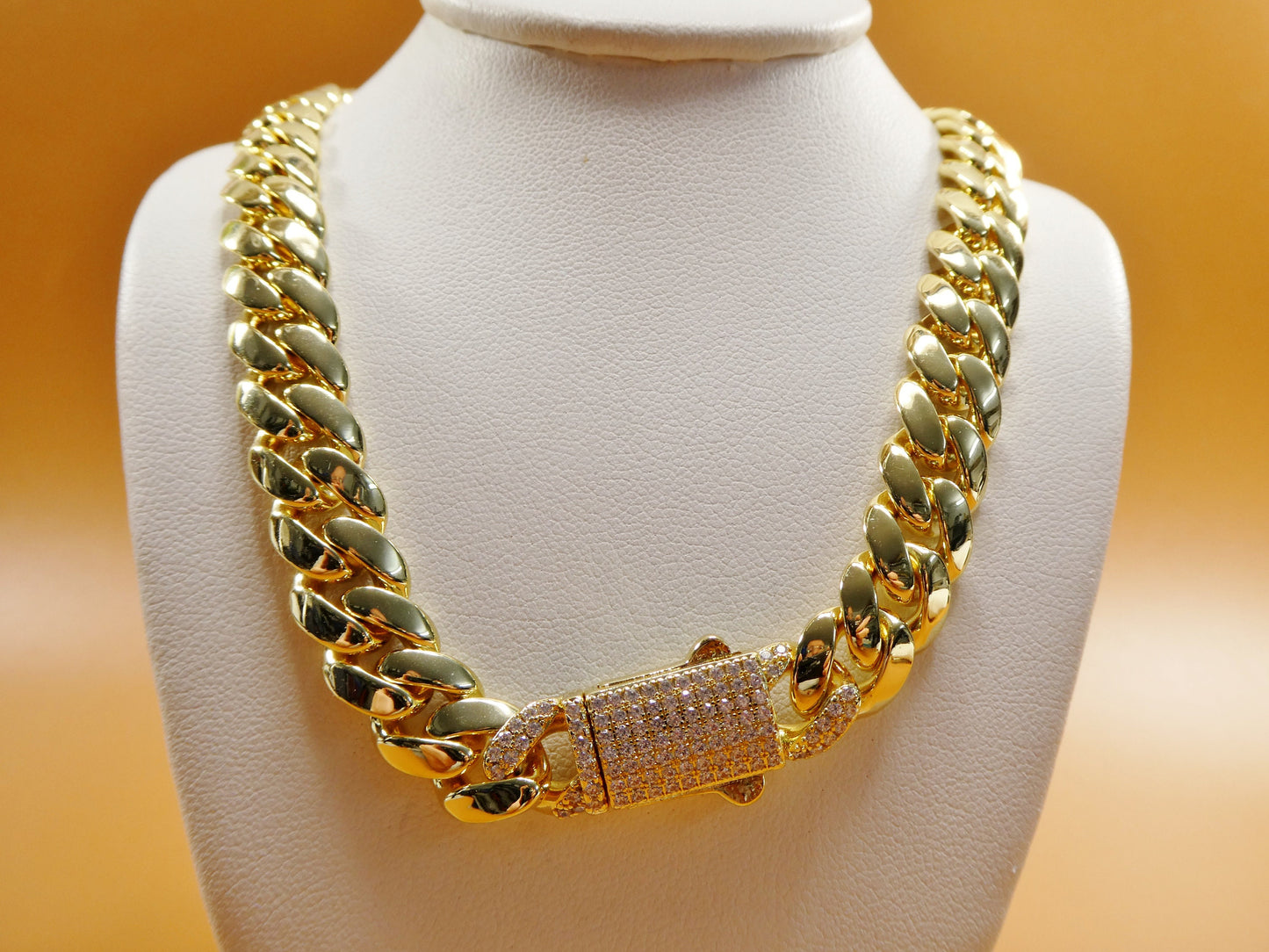 18k gold filled Monaco necklace choker necklace 10mm 18" 20" 24" length