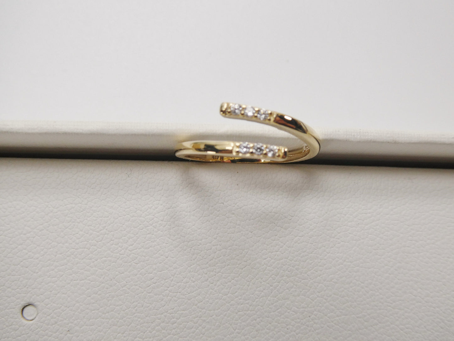 10k solid yellow gold women girl bypass ring