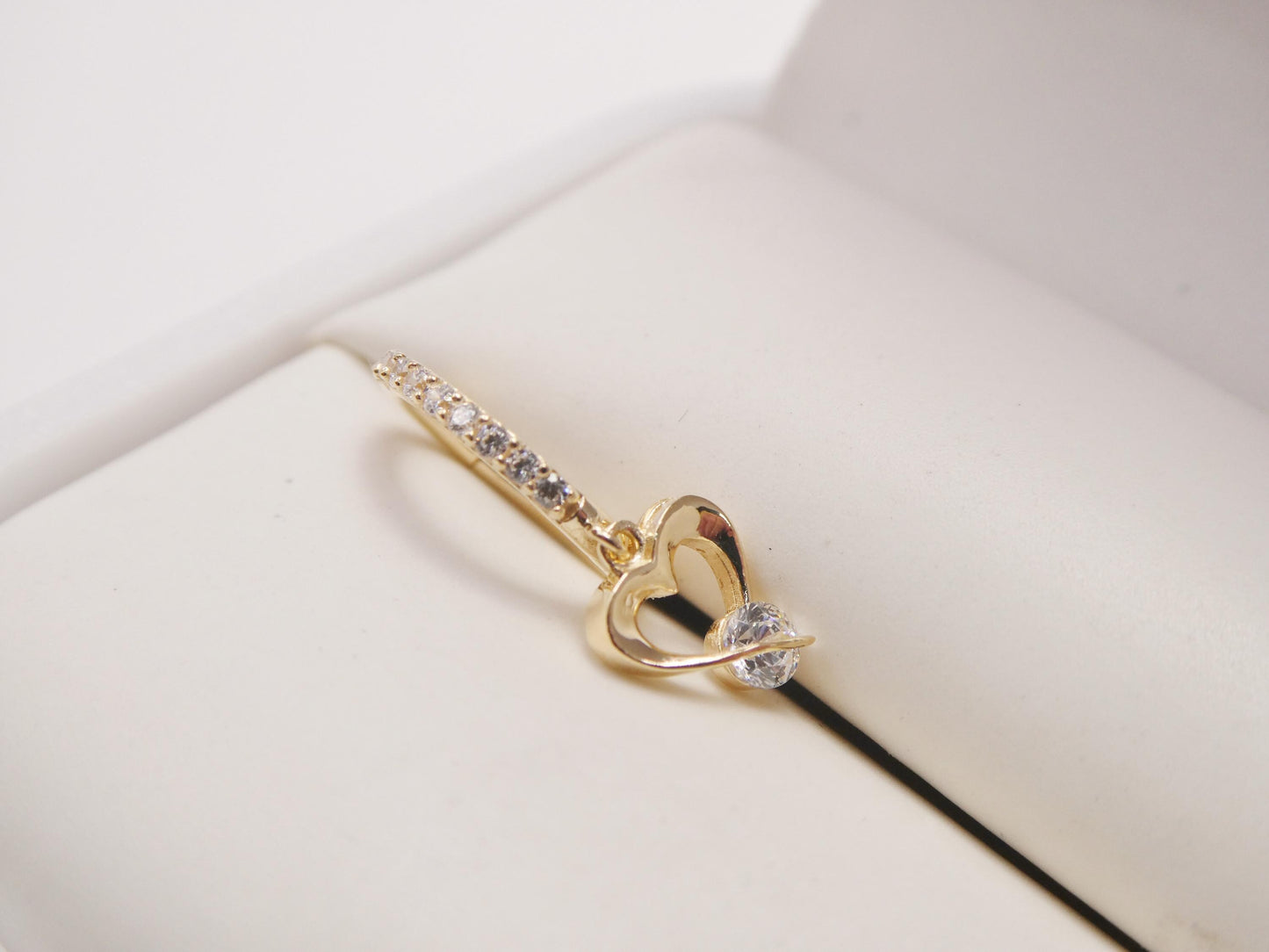 14k real solid yellow gold seamless clicker cartilage helix hoop