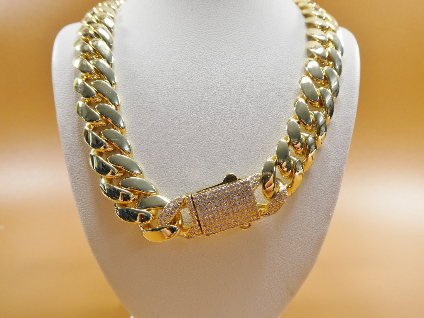 18k gold filled Monaco necklace choker necklace 12MM 16" 18" 20" length