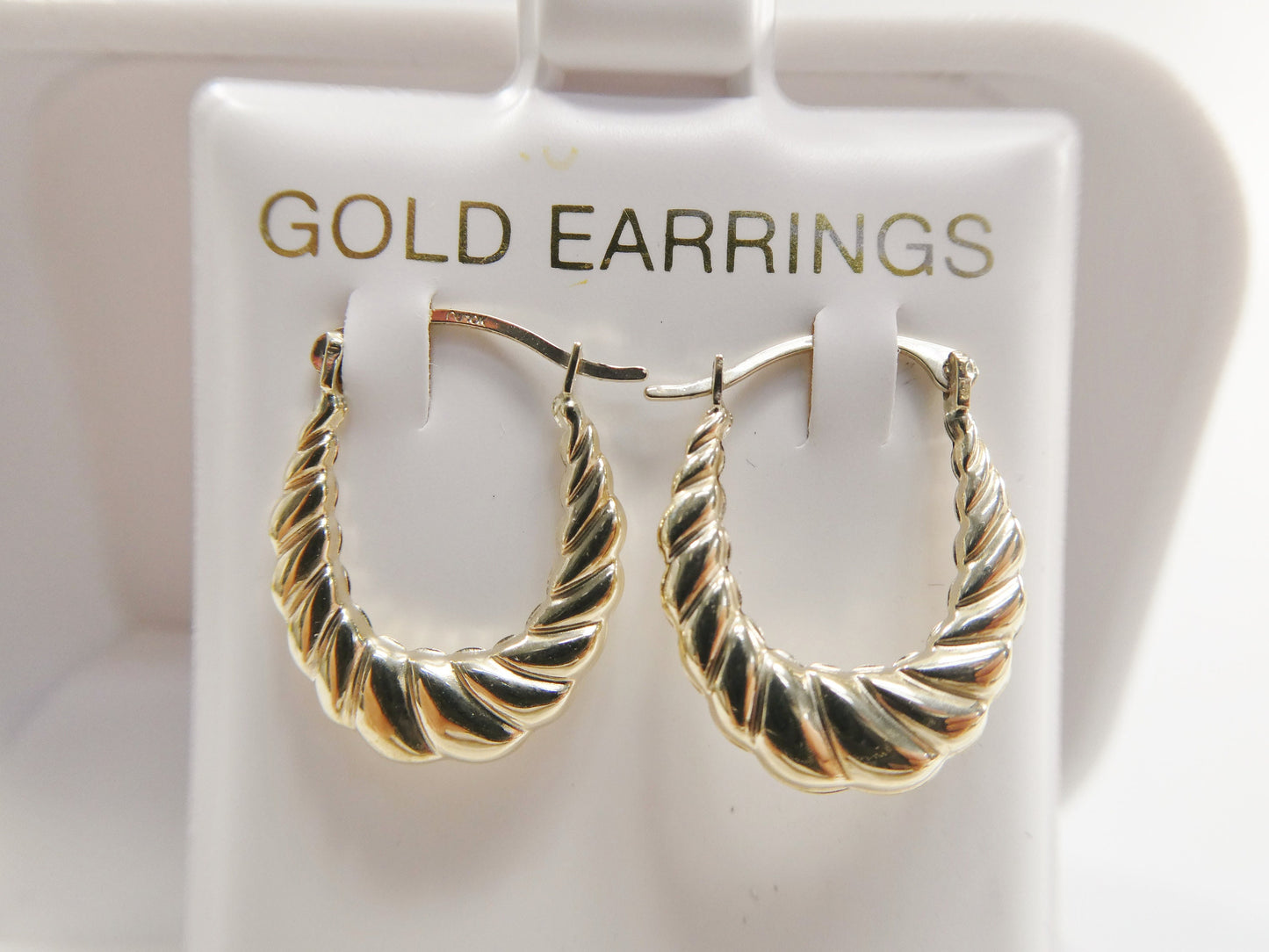 10k real solid yellow gold small classic baby hoop earring