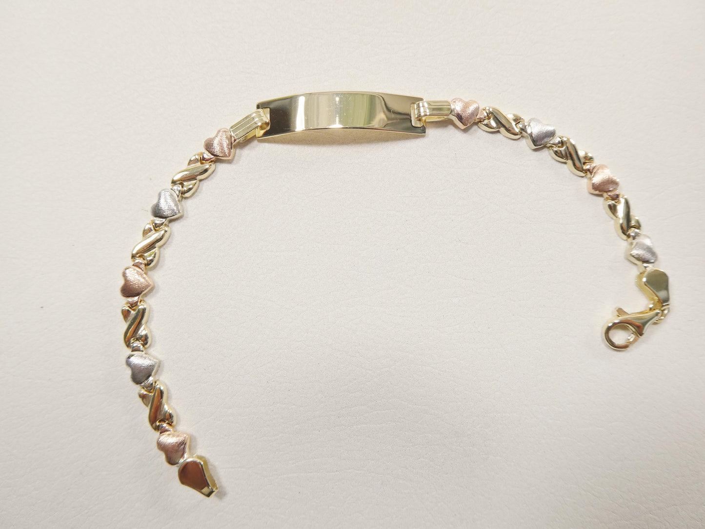 10k real solid yellow gold 6 inch baby id bracelet