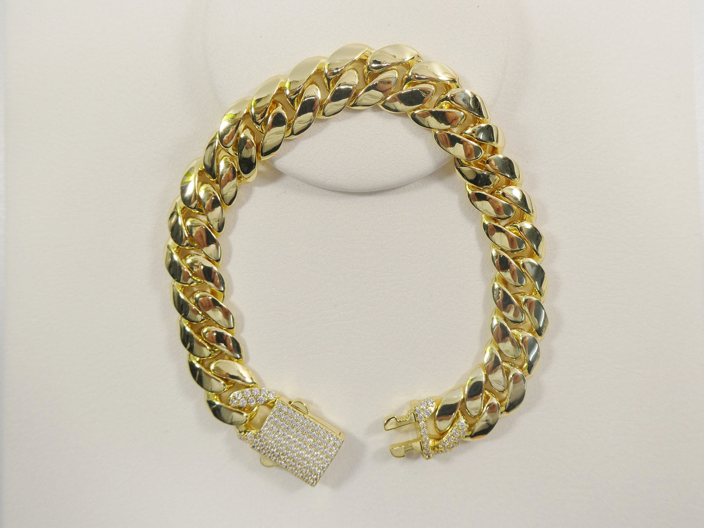 8 inch 18k gold filled Monaco 12MM bracelet