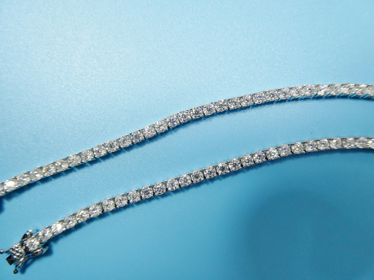 real 925 sterling silver 3mm moissanite tennis bracelet/necklace