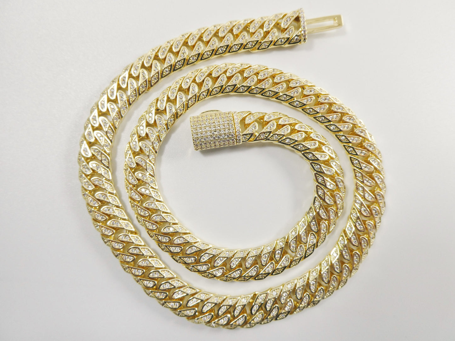 14k gold filled fancy lock Monaco choker necklace