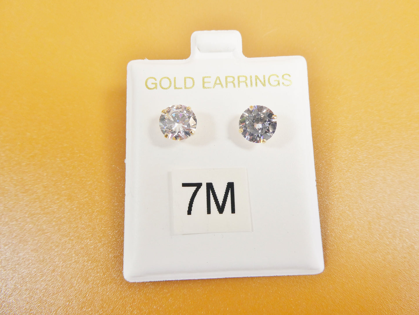 10k real solid yellow gold stud push back basket earring