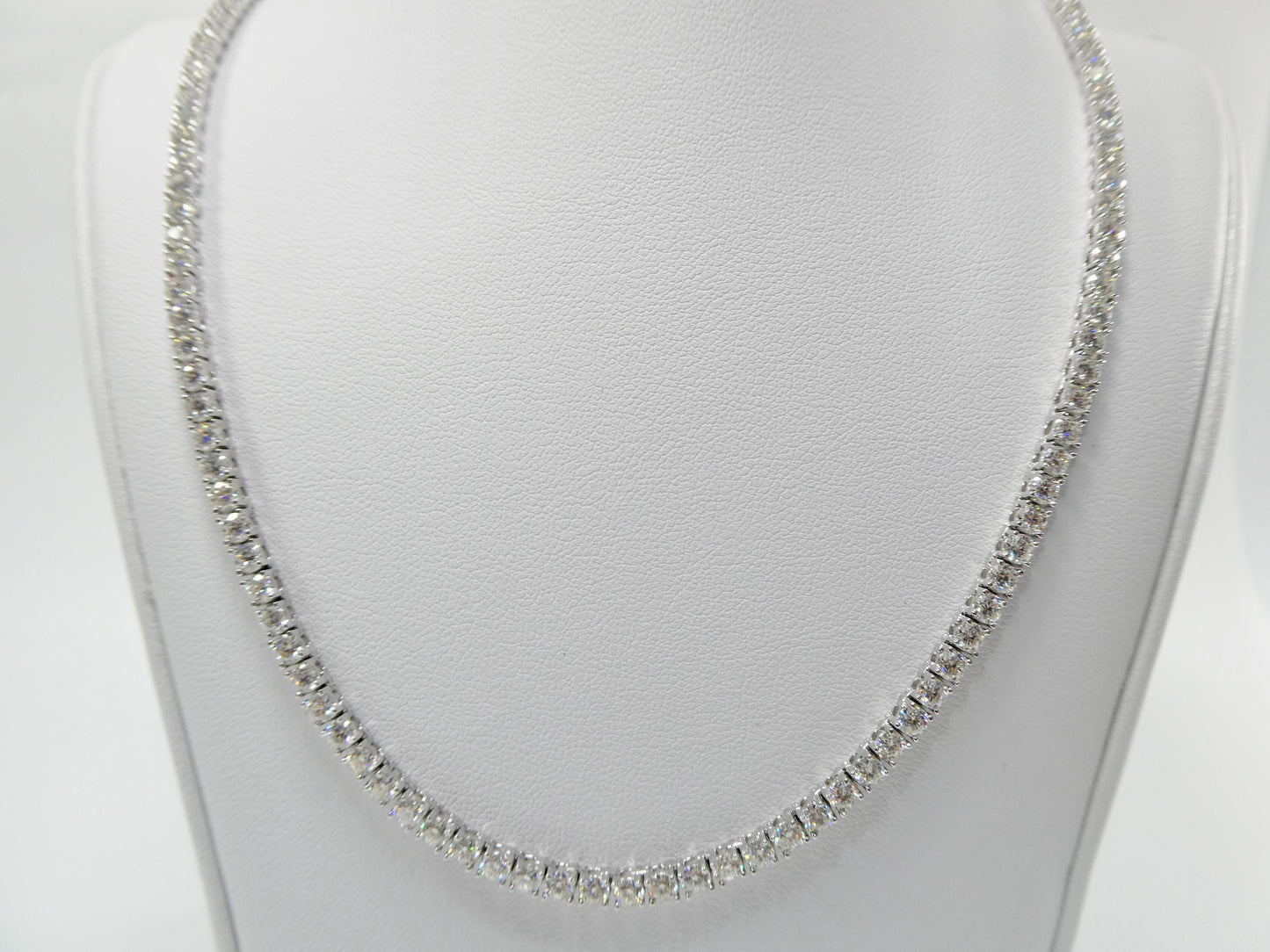 real 925 sterling silver 3mm moissanite tennis bracelet/necklace