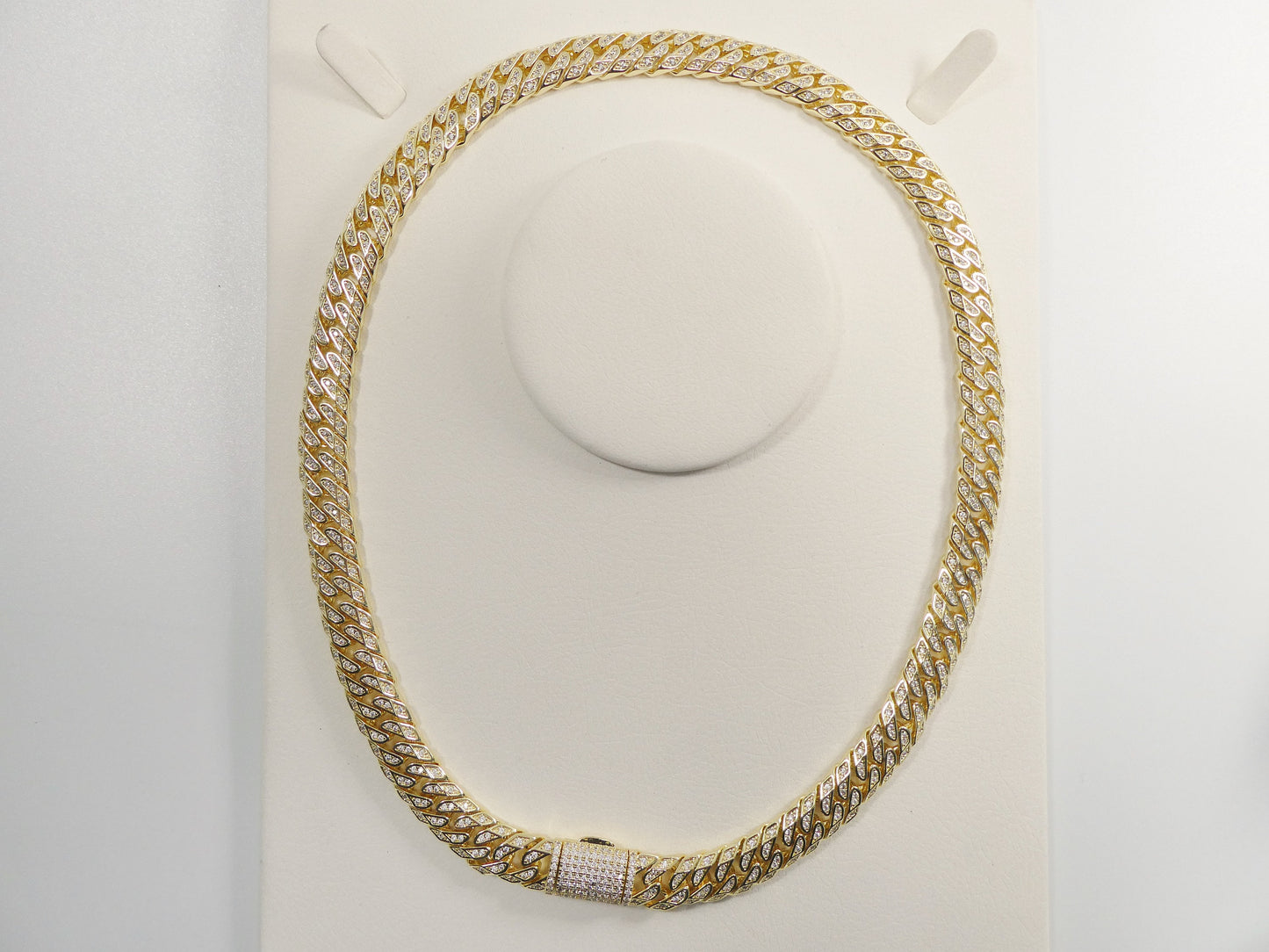 14k gold filled fancy lock Monaco choker necklace