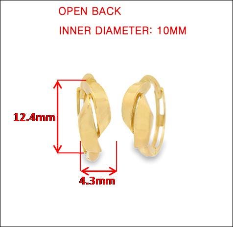 real 10k solid yellow gold designer earrings