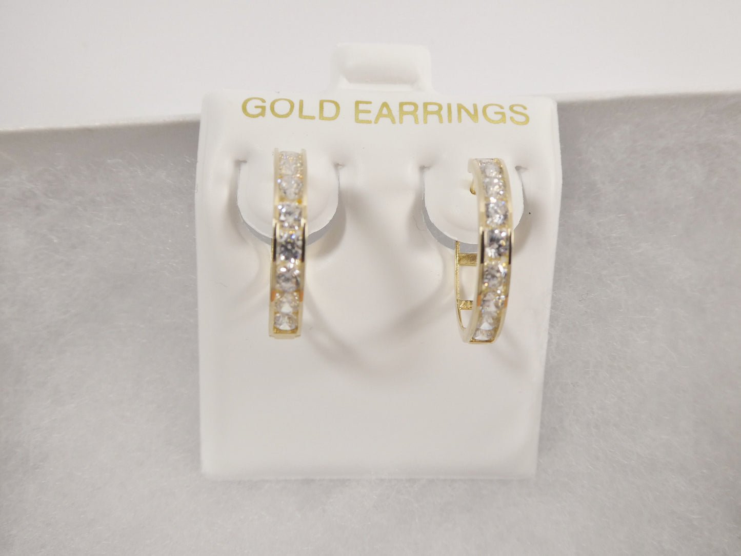 real 10k solid yellow gold large hoop huggie earrings