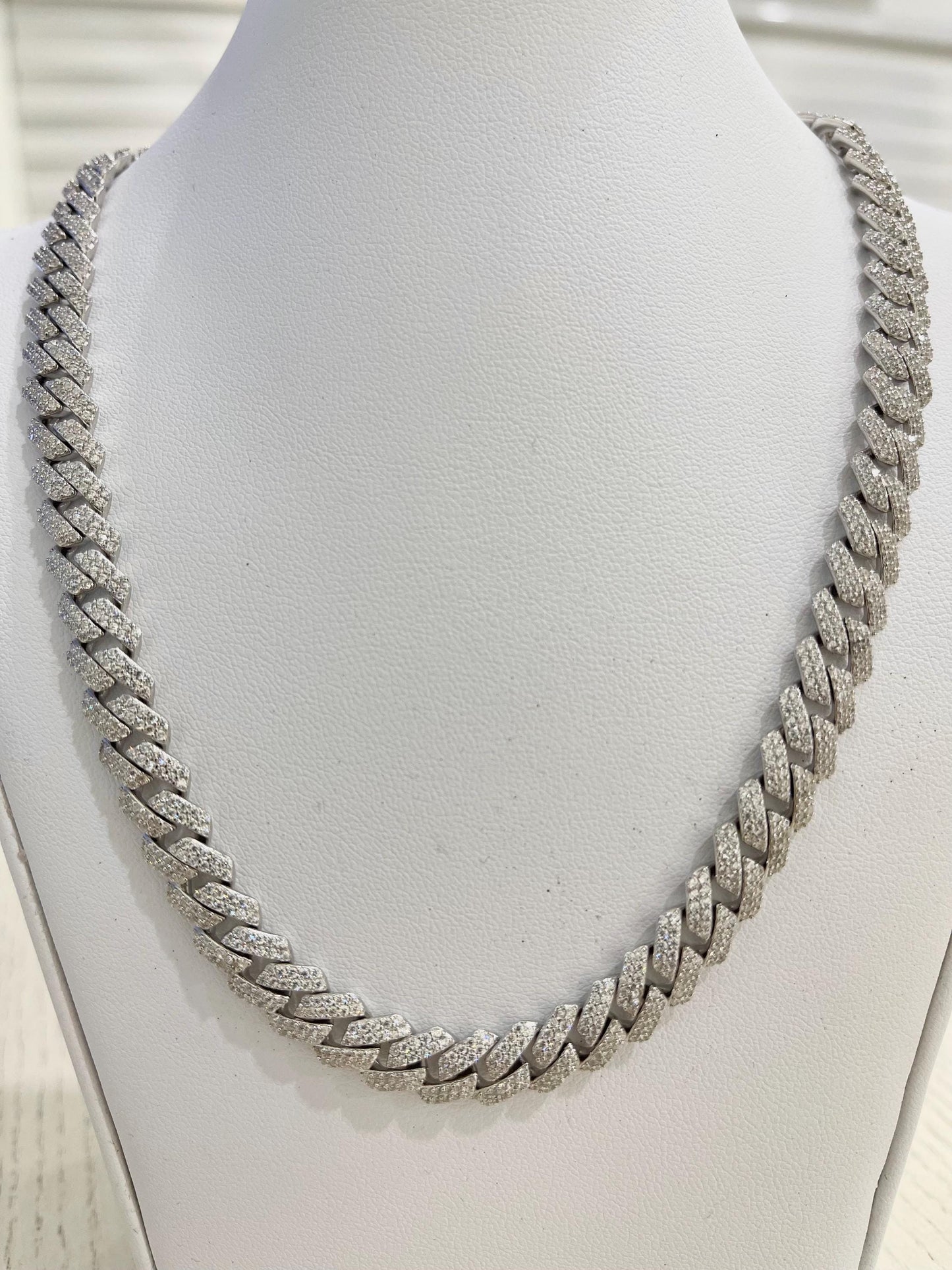 real 925 sterling silver Monaco full micro fave setting bracelet