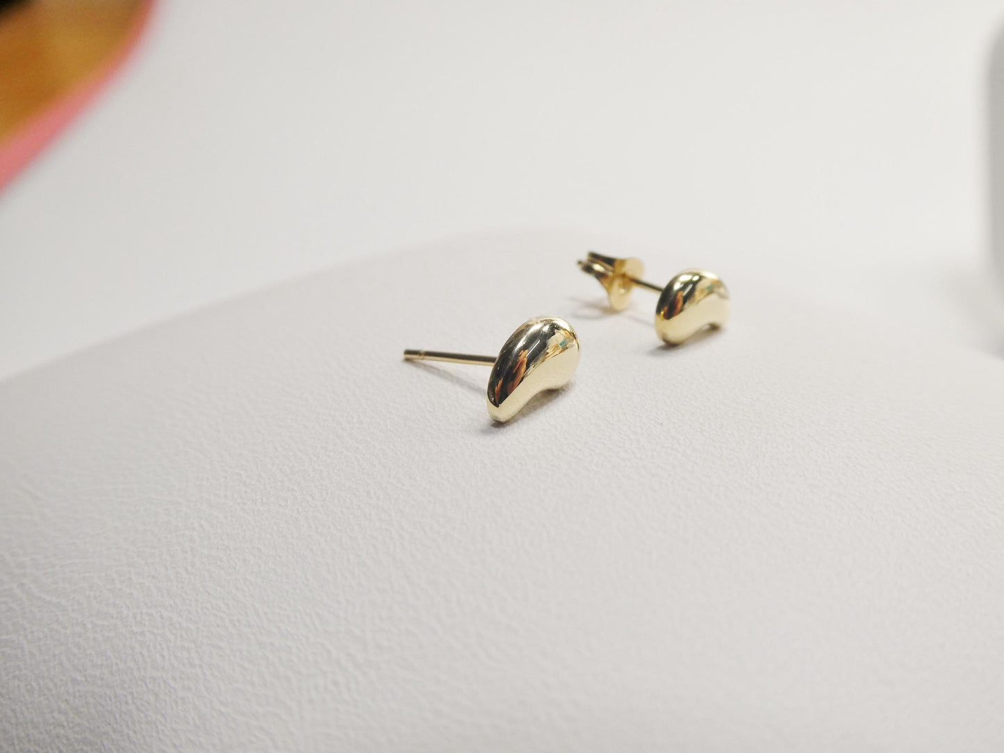 real 10k solid yellow gold teardrop push post earrings