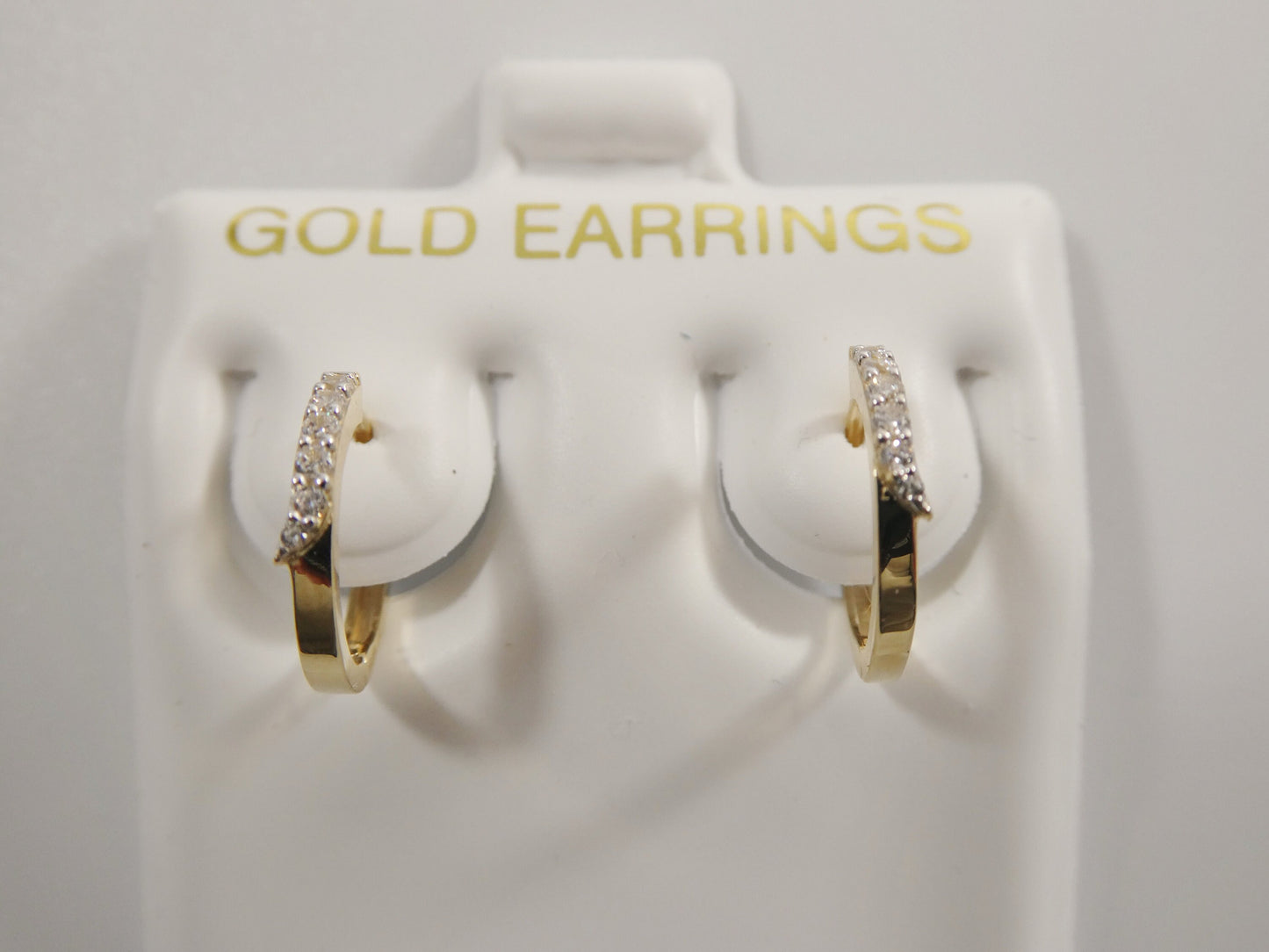 real 10k solid yellow gold small 11.9mm hoop fancy huggie earrings