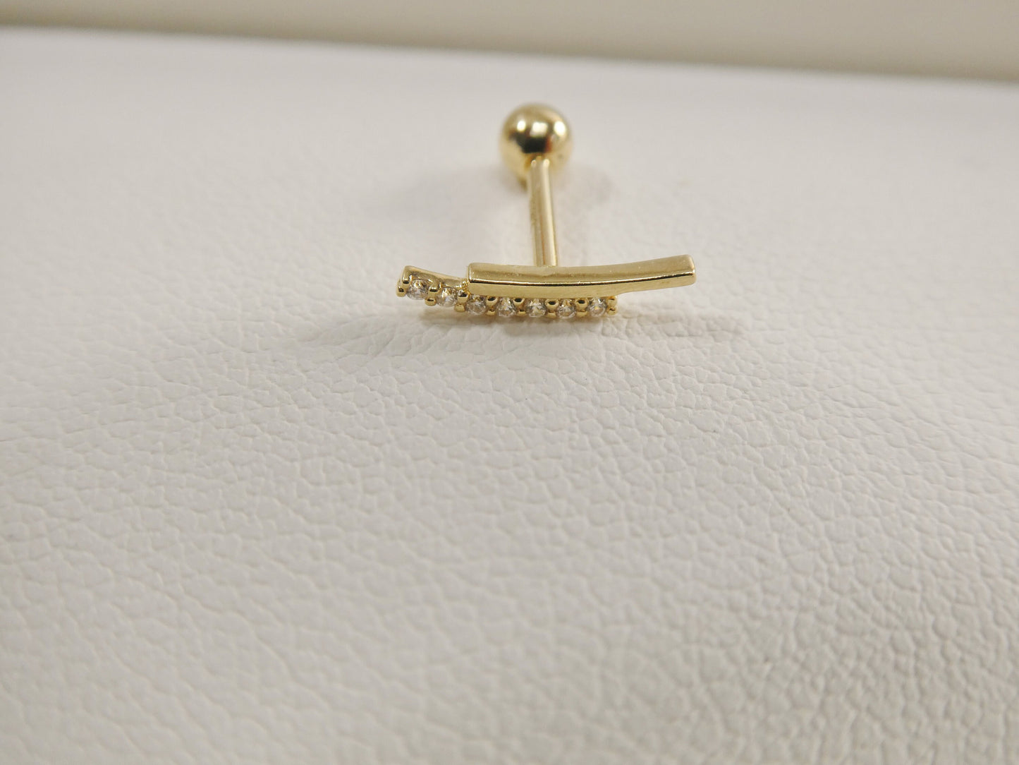 14k real solid yellow gold helix cartilage earring