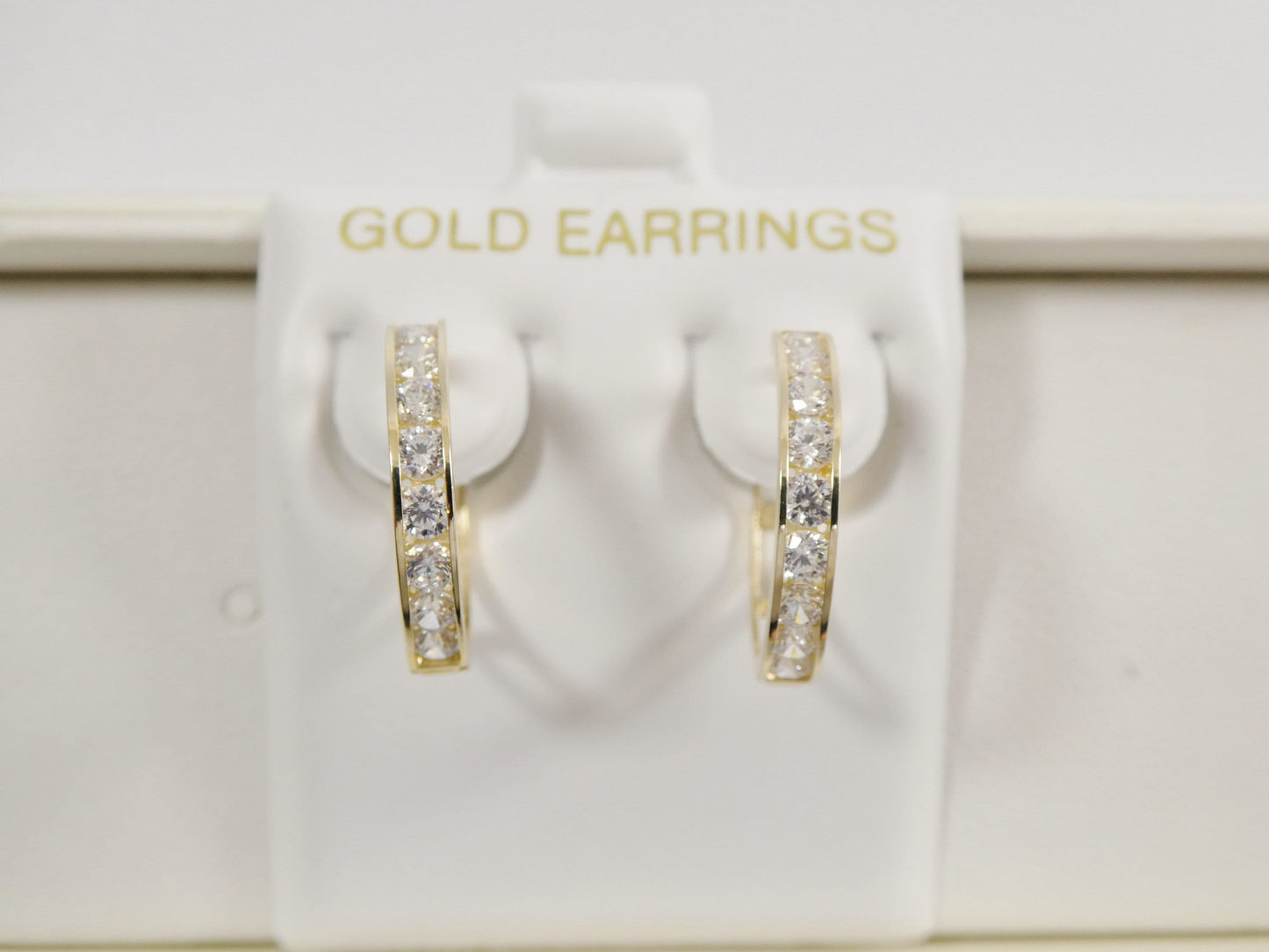 real 10k solid yellow gold large hoop huggie earrings