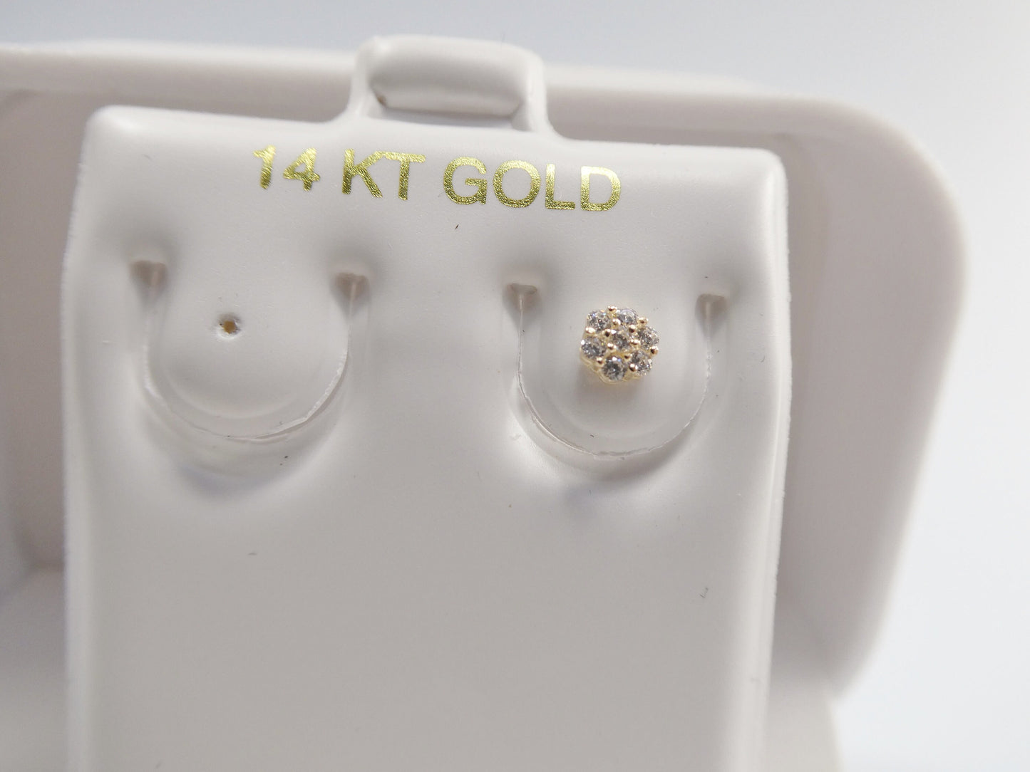 14k real solid yellow gold twist small flower nose stud ring