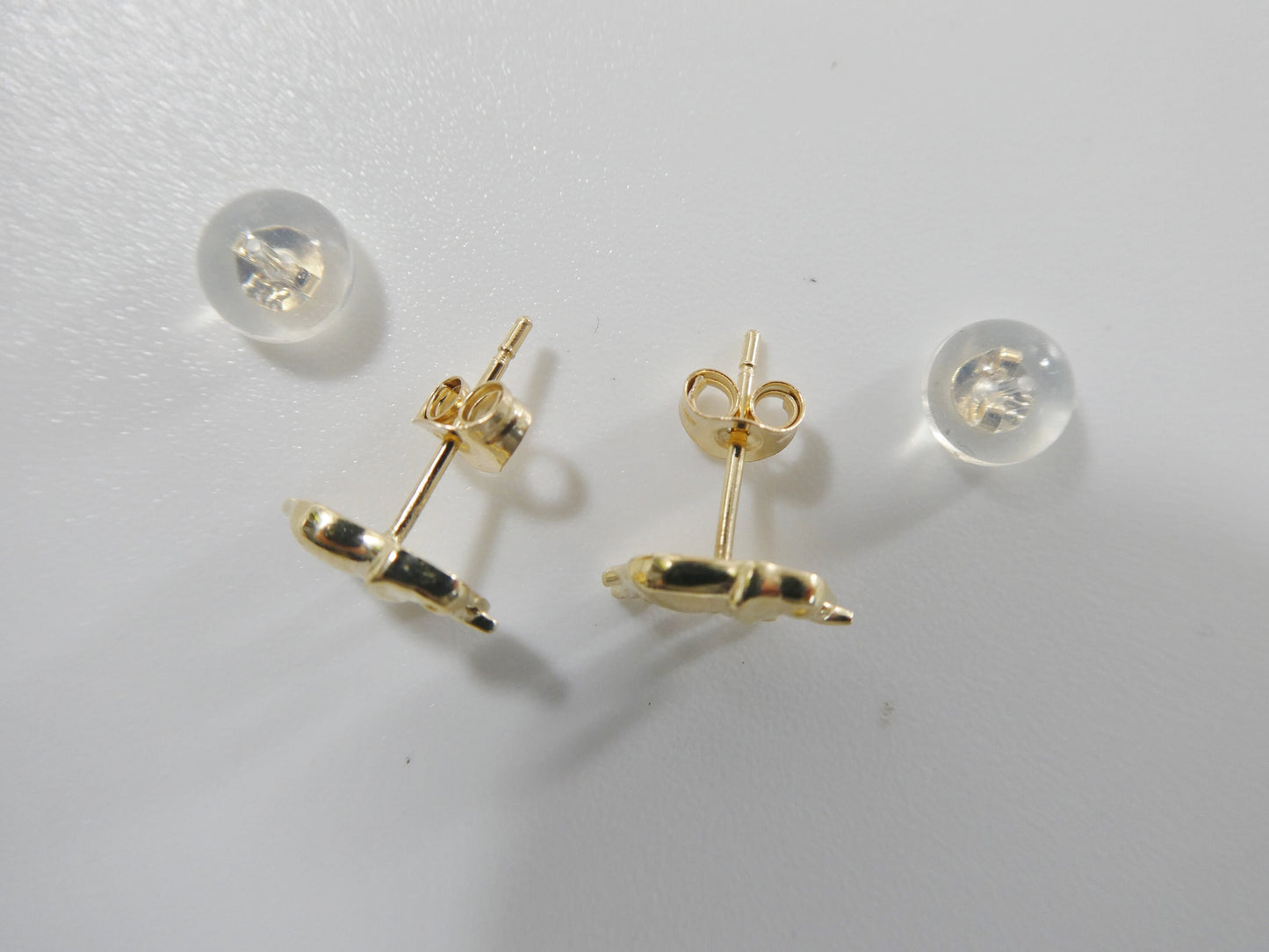 real 10k solid yellow gold tiny elephant stud earrings dainty