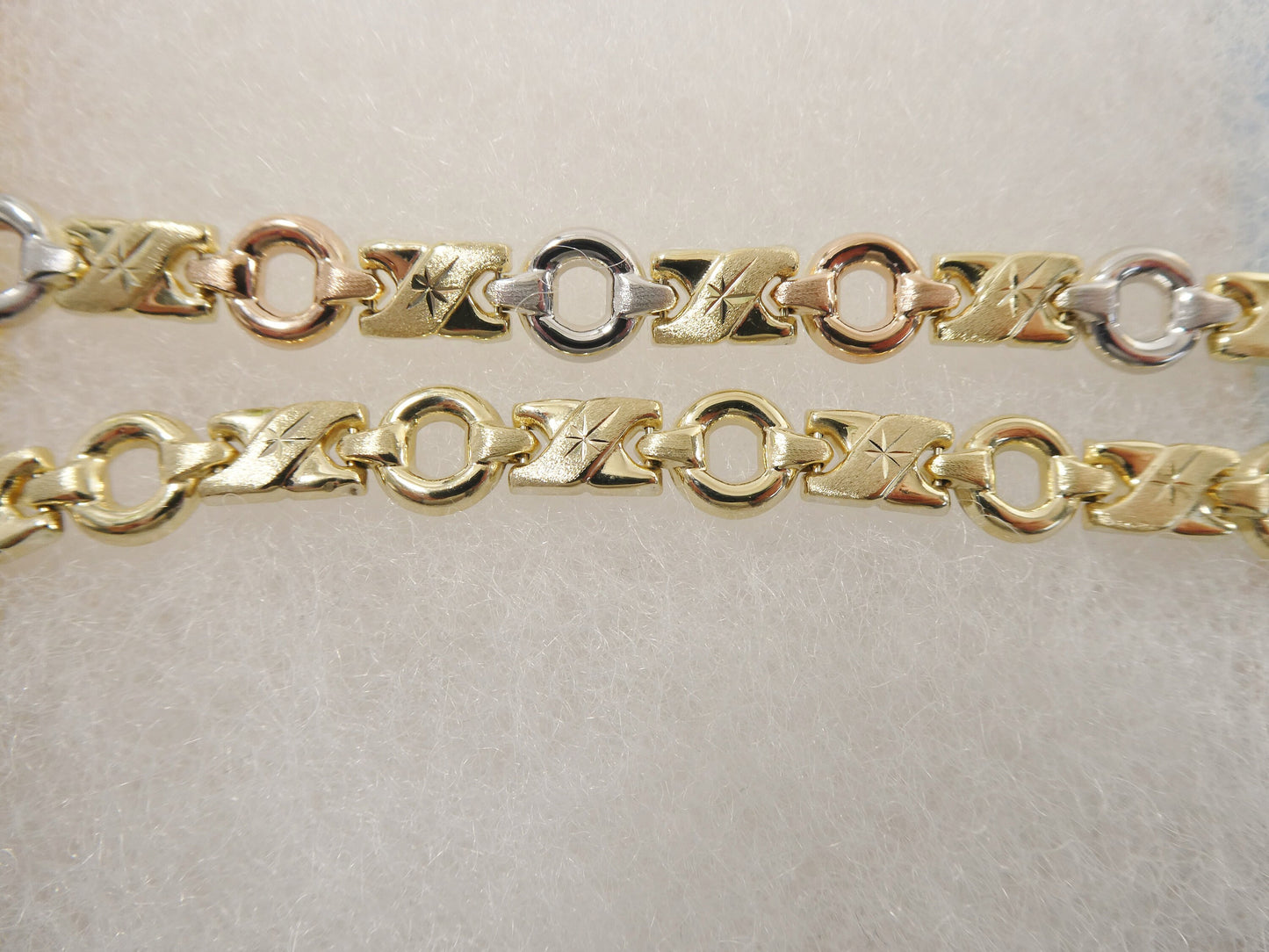 14k real solid yellow gold xo xo 7 inch bracelet