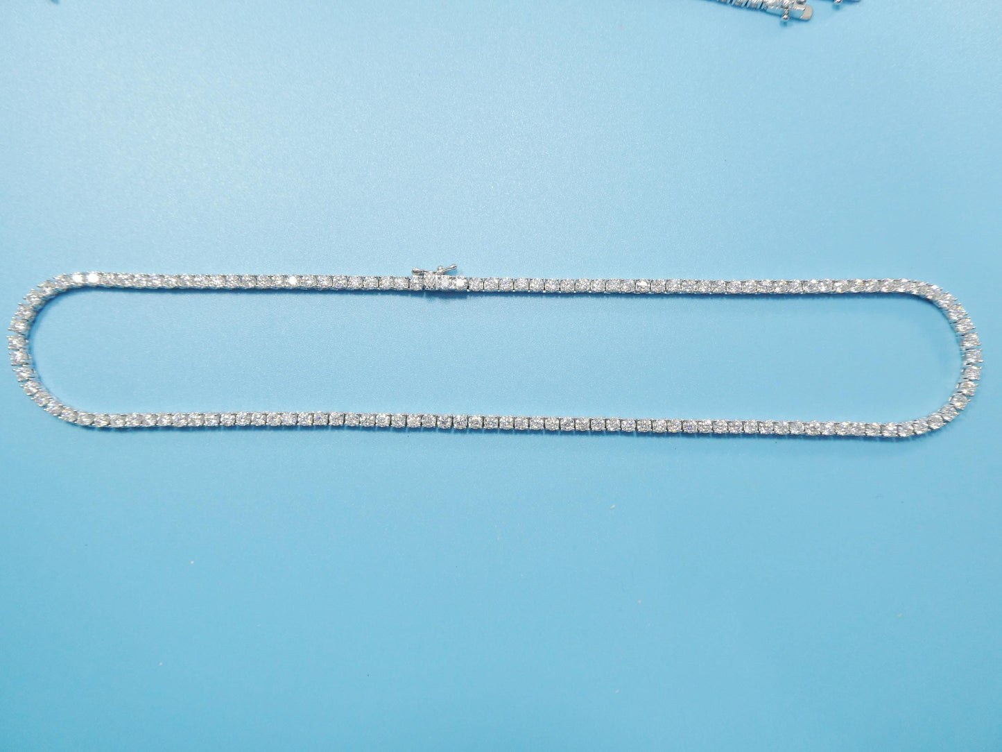 real 925 sterling silver 3mm moissanite tennis bracelet/necklace