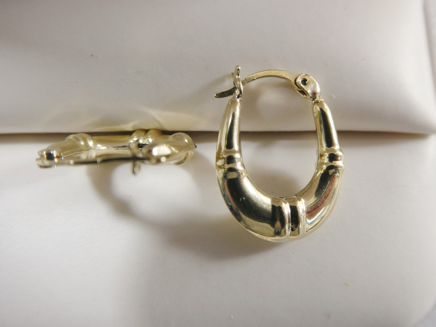 10k real solid yellow gold 12.7MM classic design baby hoop earrings
