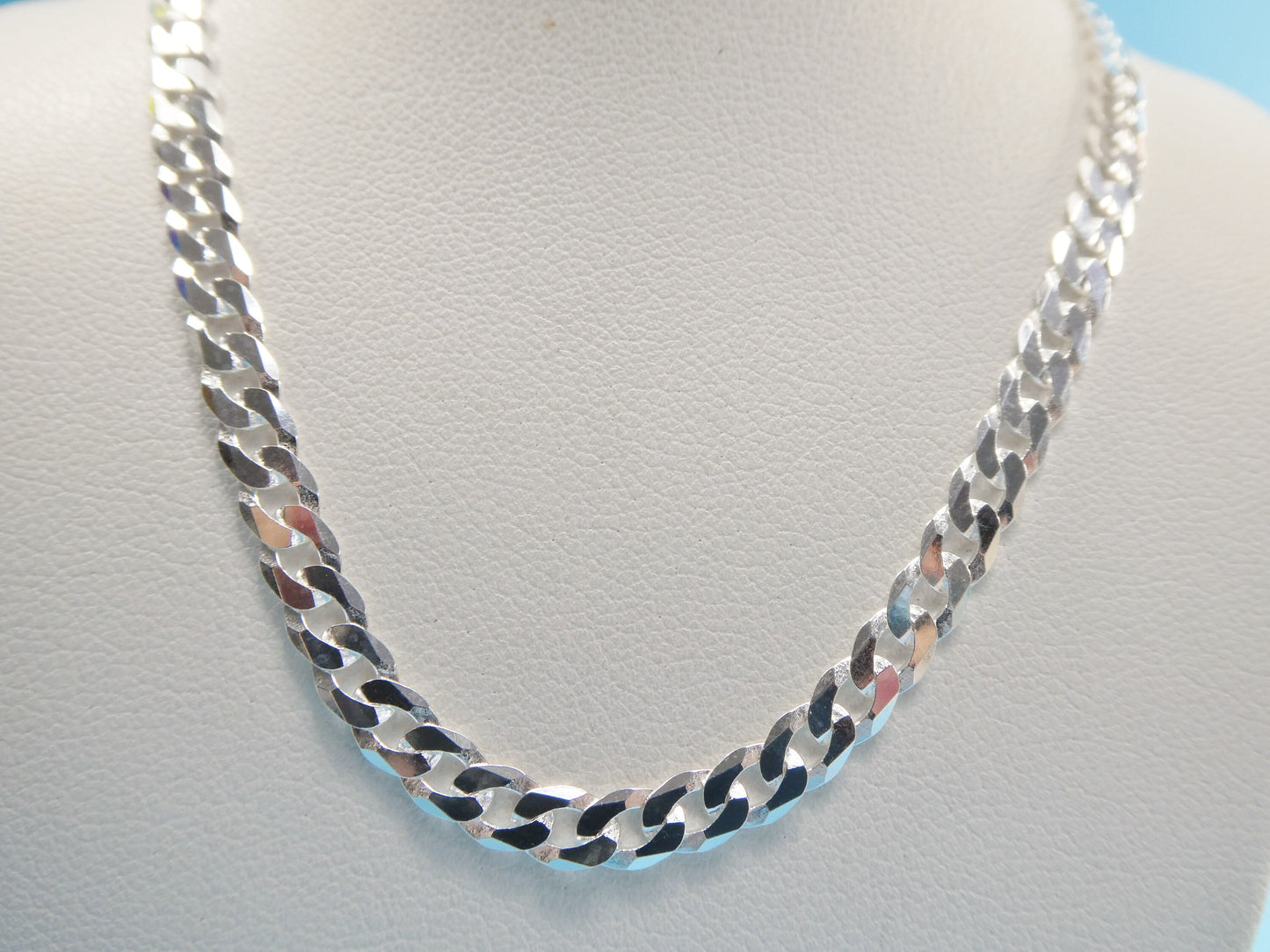 real 925 sterling silver 4.50MM Italian solid chain lobster lock clasp