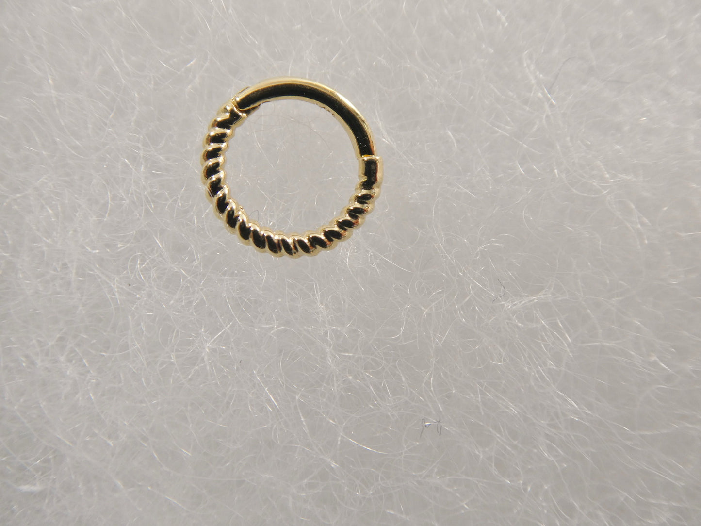 14k real solid yellow gold cartilage daith septum body ring piercing