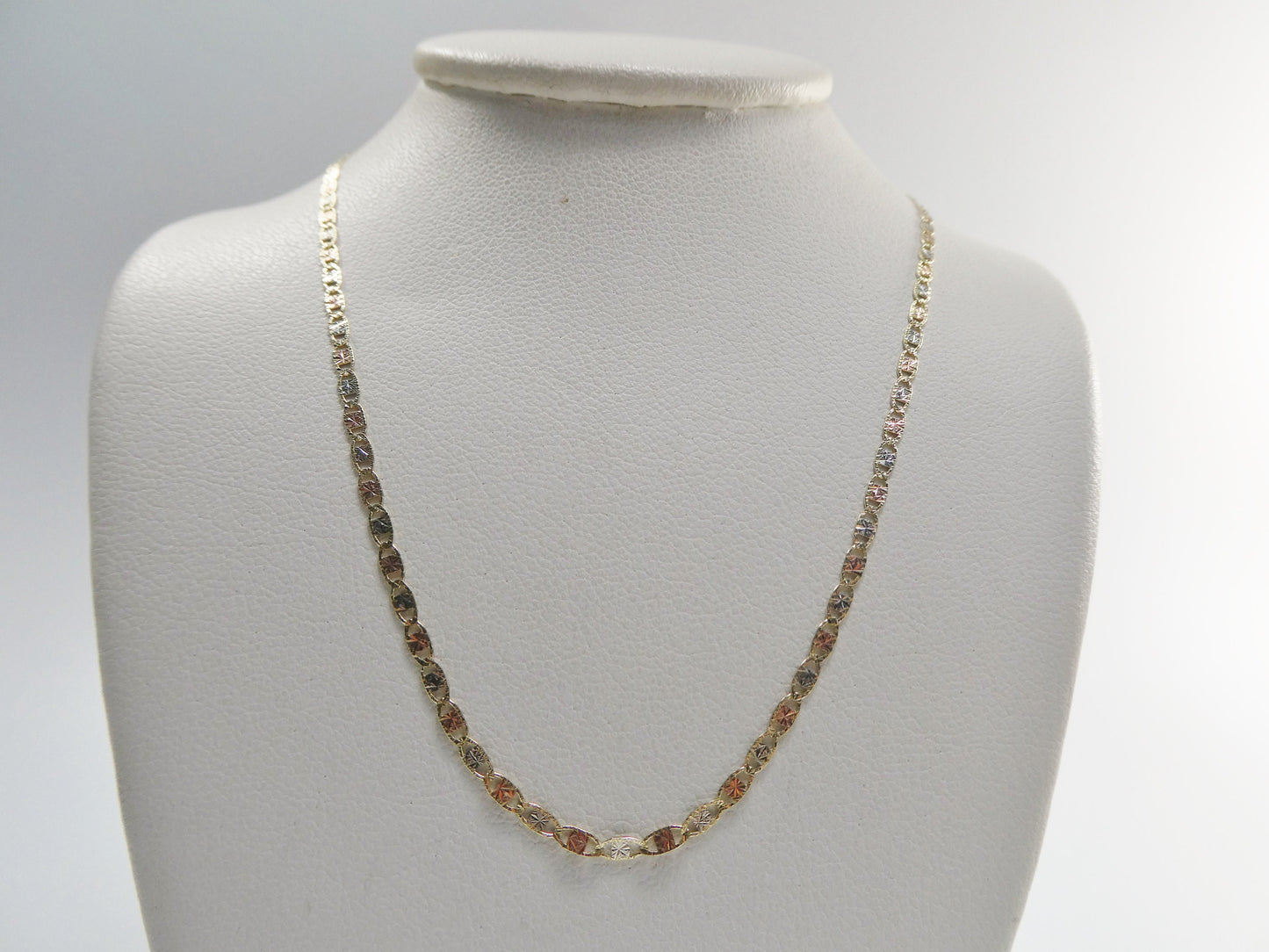 real 10k solid ladies tri color Valentino chain