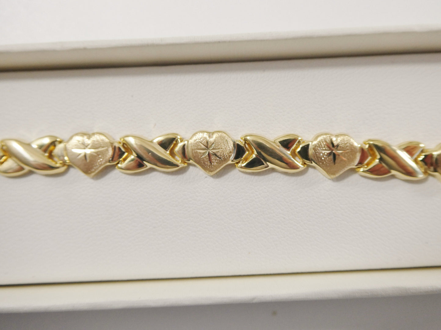 real 925 sterling silver xo heart hugs and kisses necklace 14k yellow gold finish